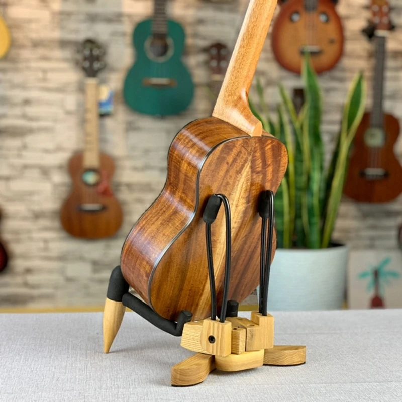 Folding Ukulele Holder Vertical Small Musical Instrument Stand Concert Portable Small Guitar Stand Enduring R66E