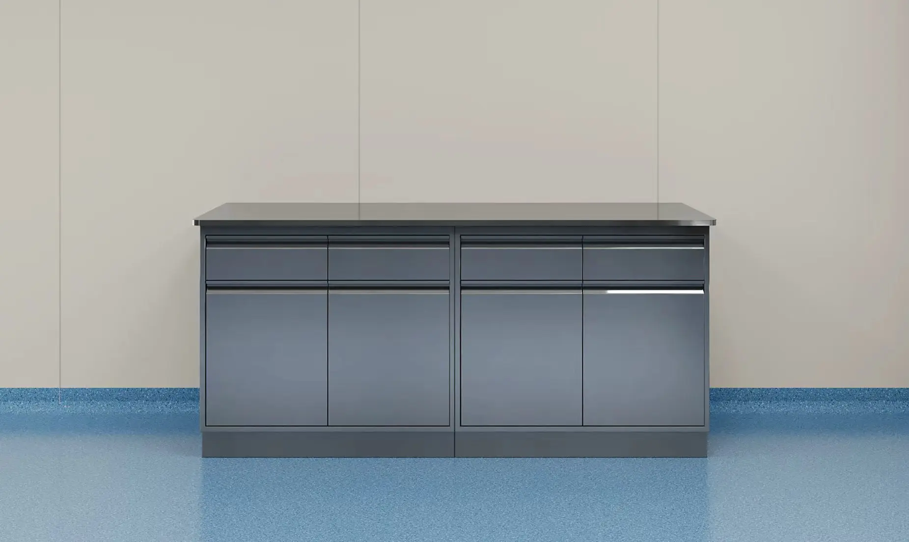 CE Certified Stainless Steel Lab Table Customizable Size Modern Laboratory Working Bench For Pharmaceutical Hospital School Use