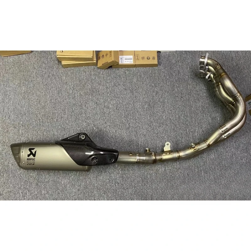 Slip On For Yamaha YZF R1 R1M MT10 2015-2023 Full Motorcycle Exhaust Escape Systems Pipe Connection 60mm  Akrapovic Muffler