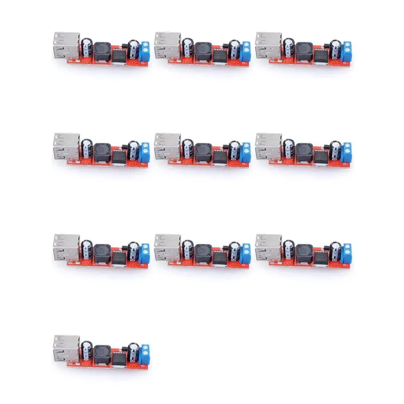 【Father’S Day】10X Dual USB 9V/12V/24V/36V To 5V Converter DC-DC 3A Step Down Power Module