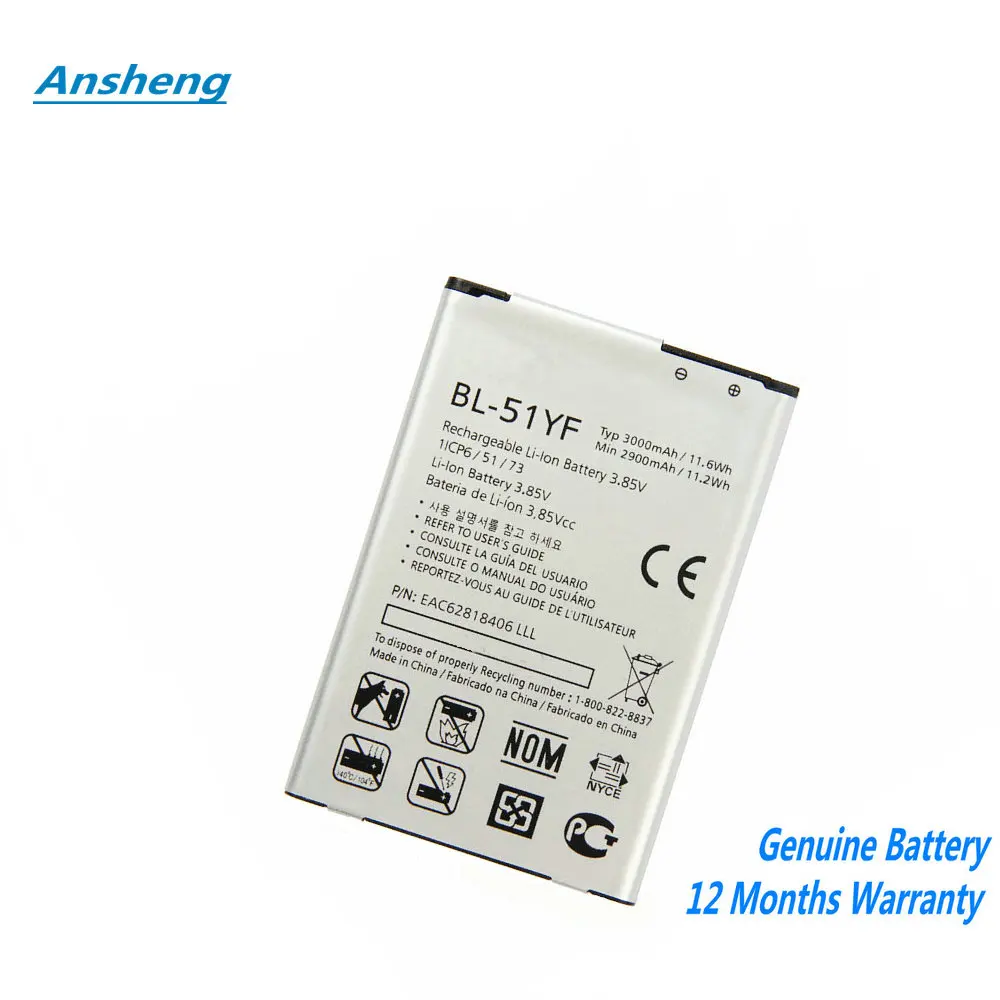 

NEW 3000mAh BL-51YF Battery For LG G4 H815 H811 H810 H818 H819 V32 VS986 VS999 US991 LS991 F500 G Stylo F500 F500S F500L