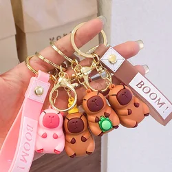 Creative Cute Capybara Keychains For Car Keychain Anime Keychain New Keyring Bag Charms Doll Key Ring Holiday Girl Gifts Jewelry