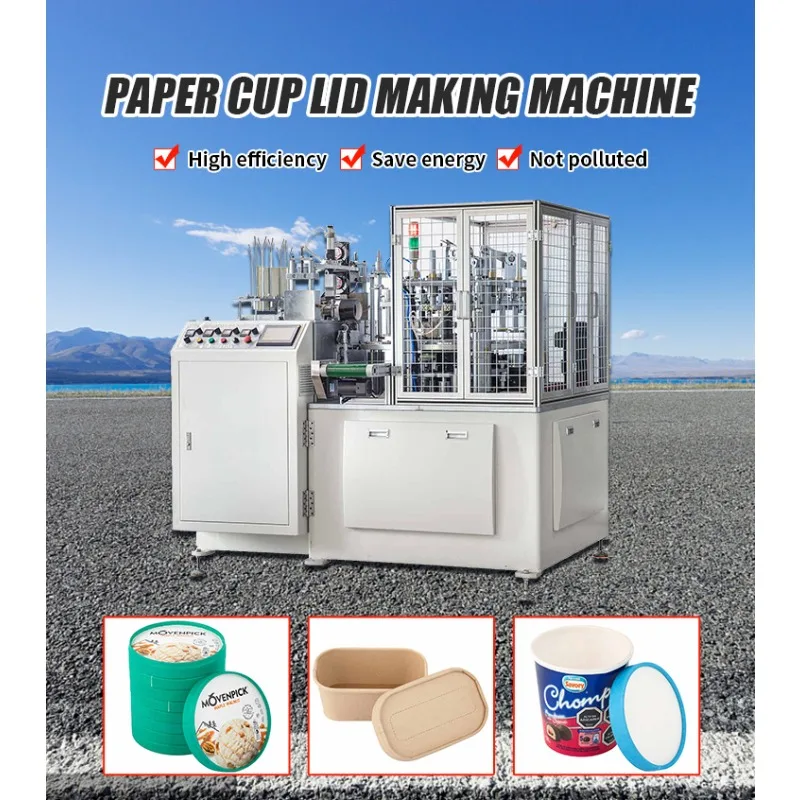 Full Automatic Plastic Cup Lid Sealing Machine Hot Drink Paper Cup Bowl Lid Thermoforming Machine Cup Lid Making Machine