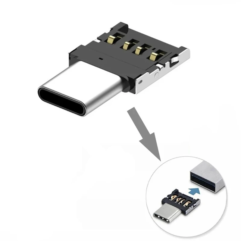5 قطعة نوع C إلى USB محول OTG محول ل ماك بوك سامسونج شاومي الهاتف المحمول USB-C صغير مايكرو USB إلى USB 2.0 موصلات البيانات