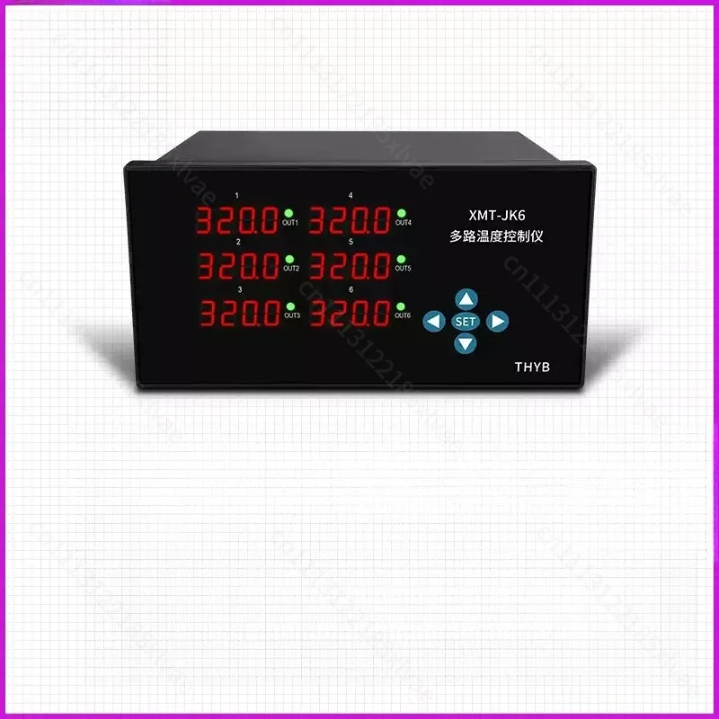 6 Channel PID Temperature-Controlled Meter Computer Monitor Temperature Record Curve with Software 485 Communicate