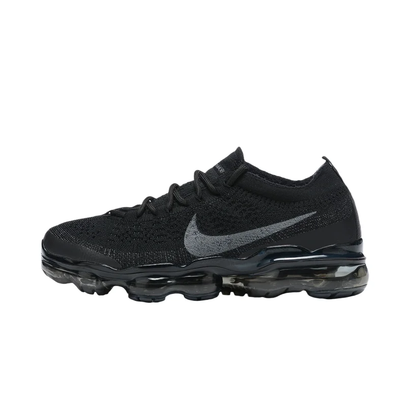 Nike VaporMax 2023 Air Flyknit Fitness Outdoor Comfortable Leisure Low Cut Wear Resistant Running Shoes for Women and Men Black