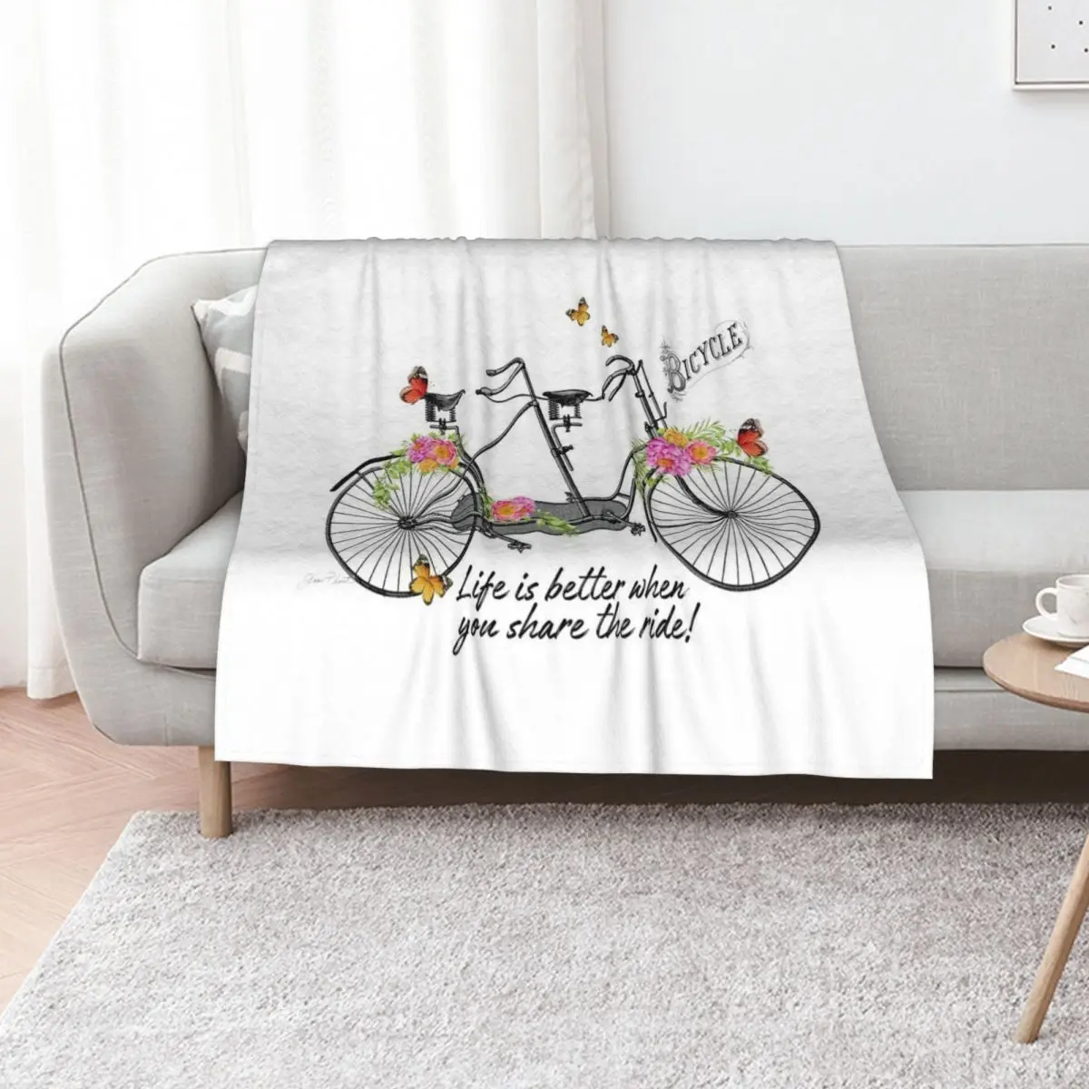 Vintage Bicycle 620B Throw Blanket Decorative Throw Hair For Sofa Thin Soft Beds Single funny gift Blankets