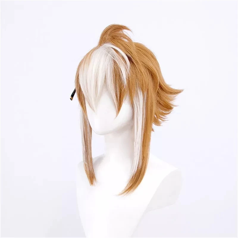 Synthetic Anime Cosplay Wig Gorou Arataki Itto Shikanoin Heiz Columbina Halloween Cosplay Wigs with Ears and Tail