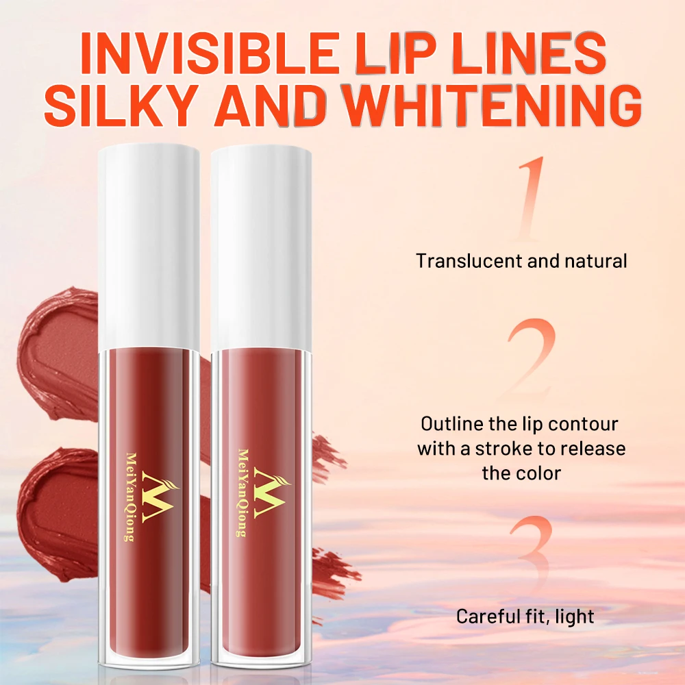 MeiYanQiong リップスティック リップグロス 防水 ノンスティックカップ マットな質感 ナチュラル カラーロックダウン 長期的な水分 2色