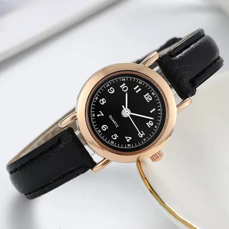 Exquisite Little Ladies Dress Watch Retro Leather Female Clock Brand Ladies Fashion Mini Design Couple Watch Clock Watch Women