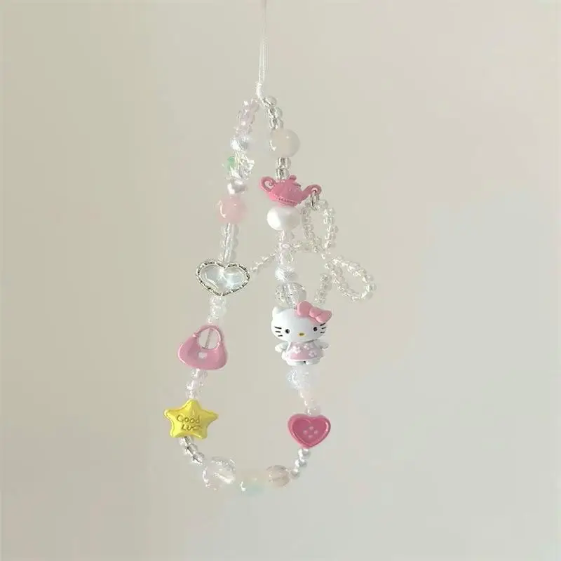 سانريو مرحبا كيتي الهاتف قلادة أنيمي الكرتون فراشة الملاك كيتي جراب هاتف سلسلة المفاتيح حقيبة الظهر اكسسوارات هدية