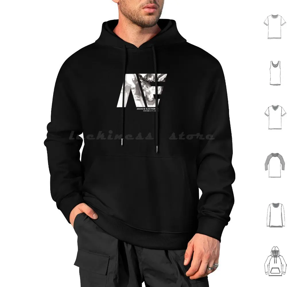 Anaheim Electronics Hoodie cotton Long Sleeve Anaheim Electronics Unicorn Anime Robot Heek Nerd Manga Gunpla Mecha Sci Fi