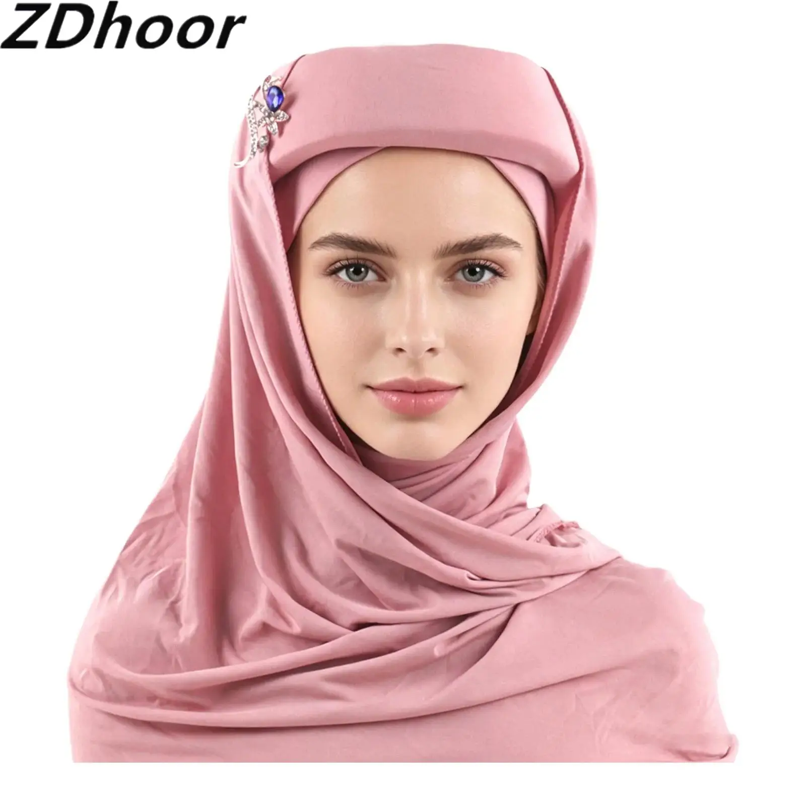 

1Pcs Women Hijab Muslim Head Scarf Solid Color Scarf Wrap Scarves Scarf Skin-friendly And Breathable Headscarf for Daily Wear