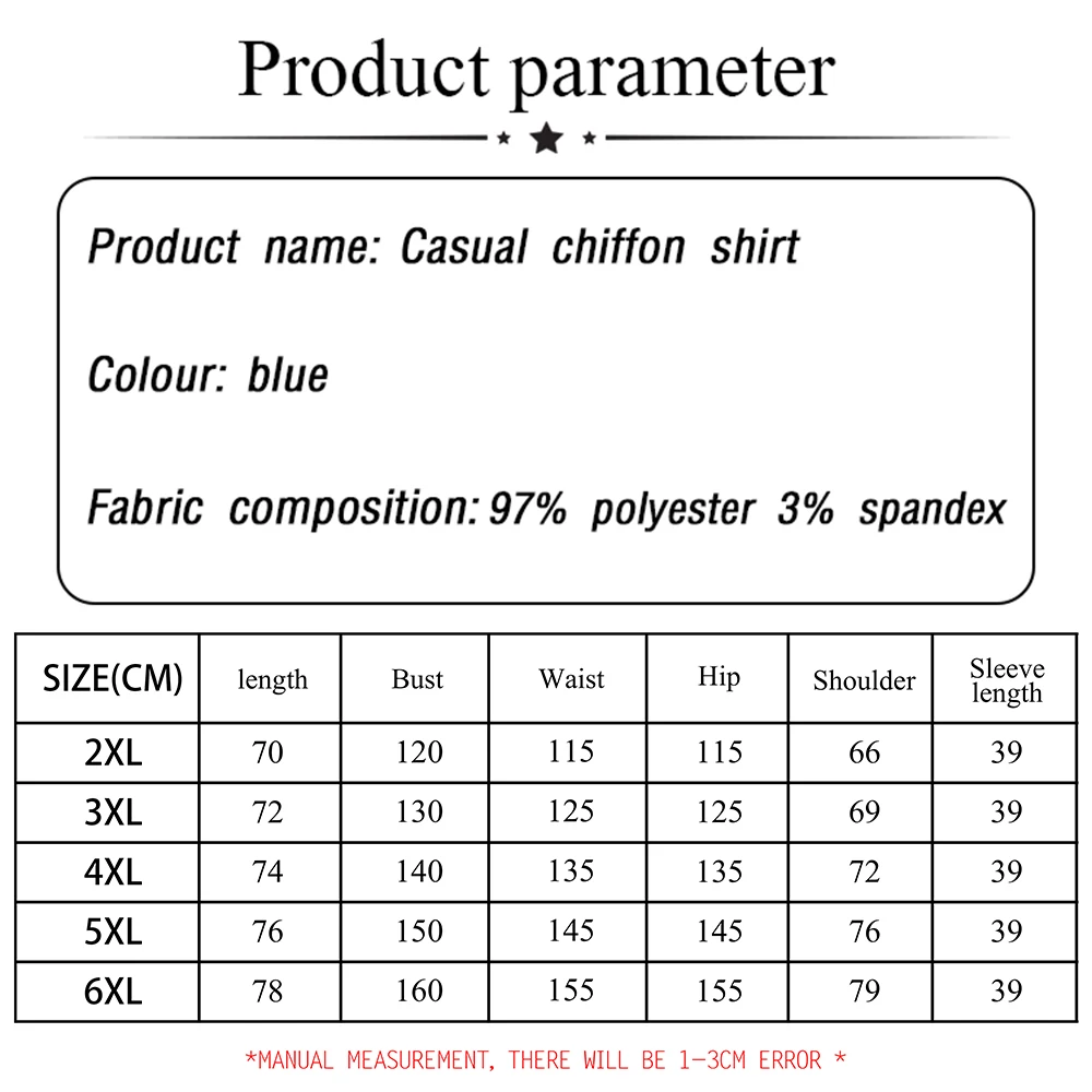 Plus size women's spring and summer leisure chiffon shirt long sleeve halter top light breathable special clearance loose