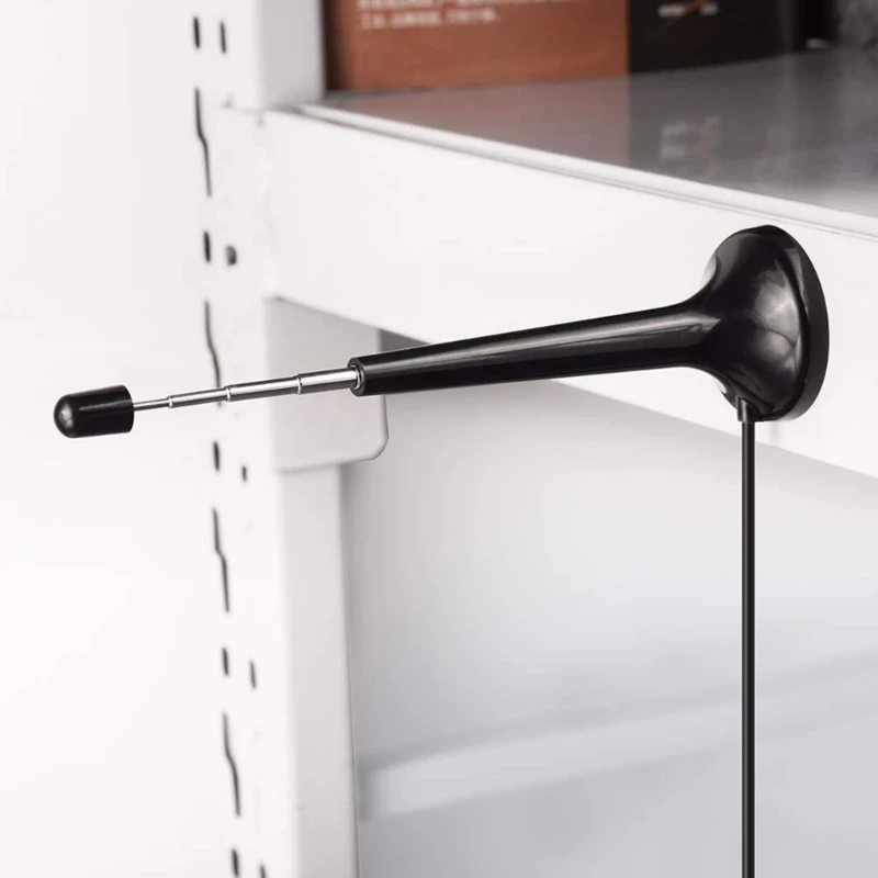 Antena DAB FM Antena Teleskopik FM 75ohm Keuntungan Tinggi dengan 3 Adaptor Antena Radio FM Dalam Ruangan untuk Penerima Stereo