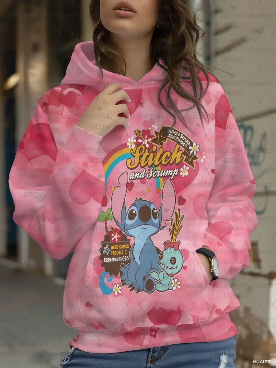 Sudadera informal con estampado 3D de color azul y rosa, Sudadera con capucha de dibujos animados de Mickey Mouse, sudaderas con capucha gráficas para hombres y mujeres