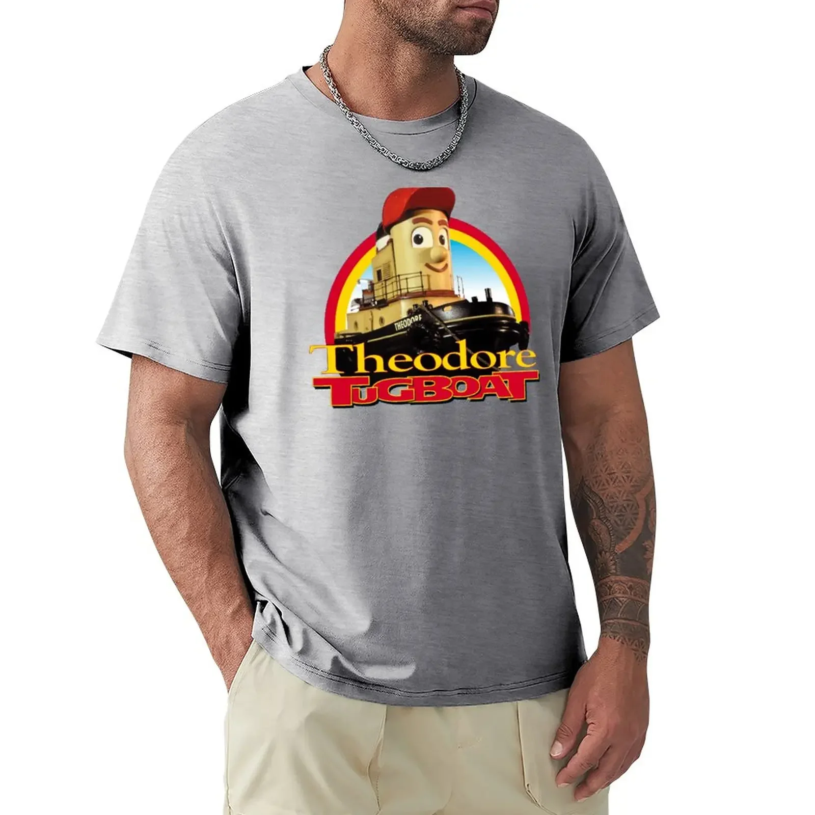 Theodore Tugboat T-Shirt plain summer top men clothings