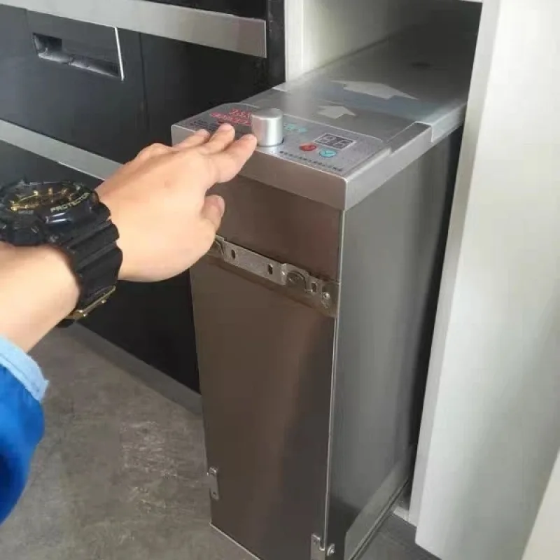 

Smart rice cabinet stainless steel guide rail 16-20 kg cabinet embedded rice cylinder basket