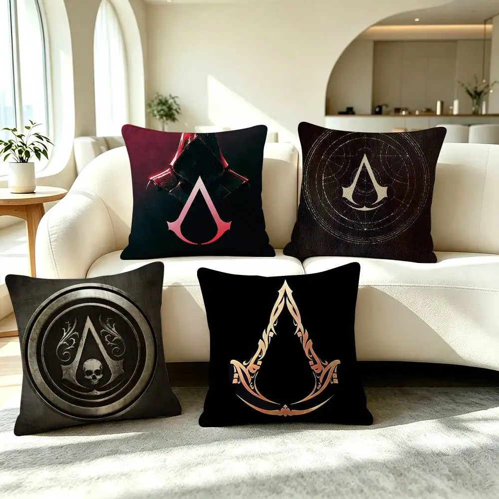 A-Assassins Creed Adventure Game Pillow Case Square Double-Sided Sofa Cushion Cover Bedroom Bedside Pillow