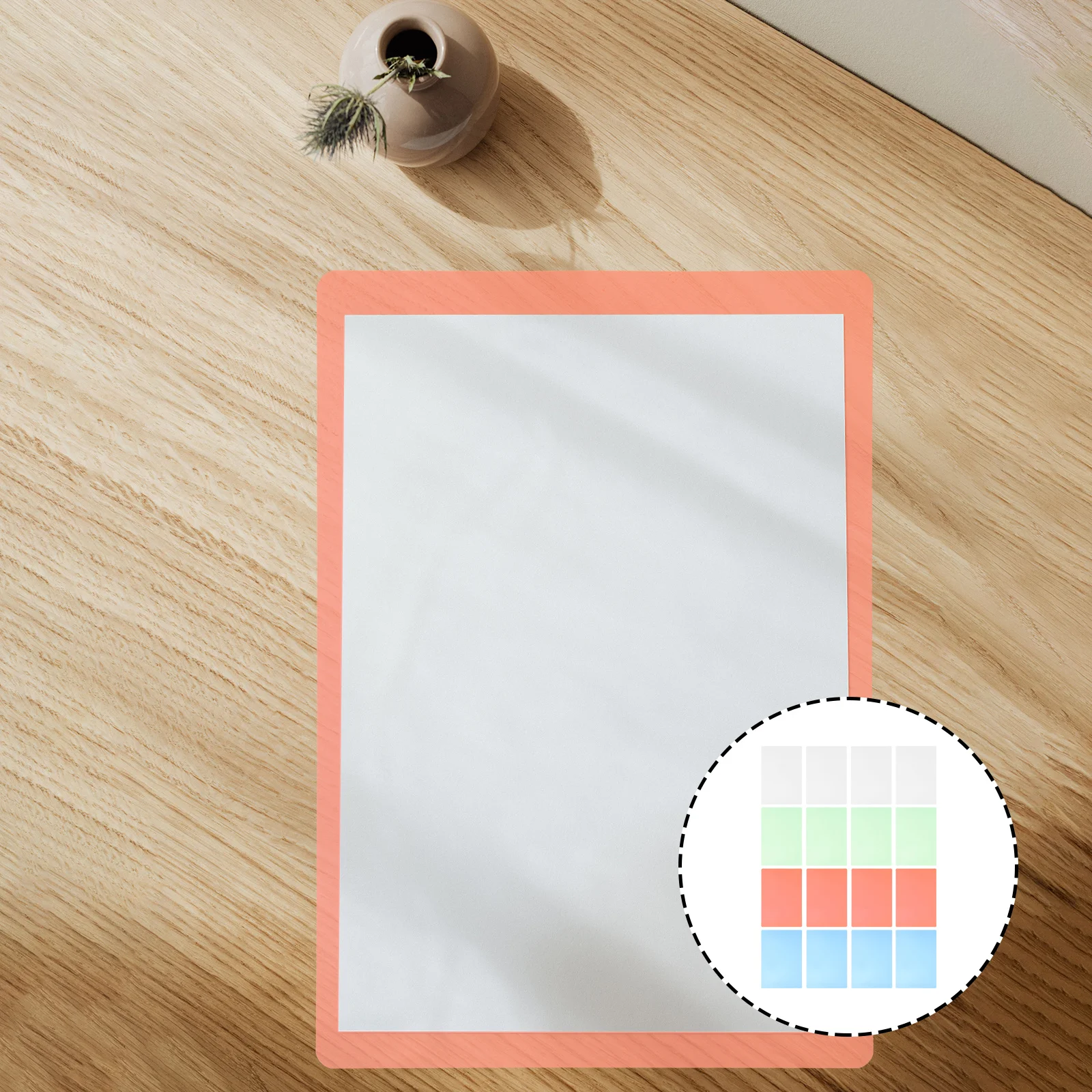 16Pcs A4 반투명 쓰기 패드 시험 보드 혼합 색상 미끄럼 방지 학생 학교 사무용품 독서 도구 쓰기 매트