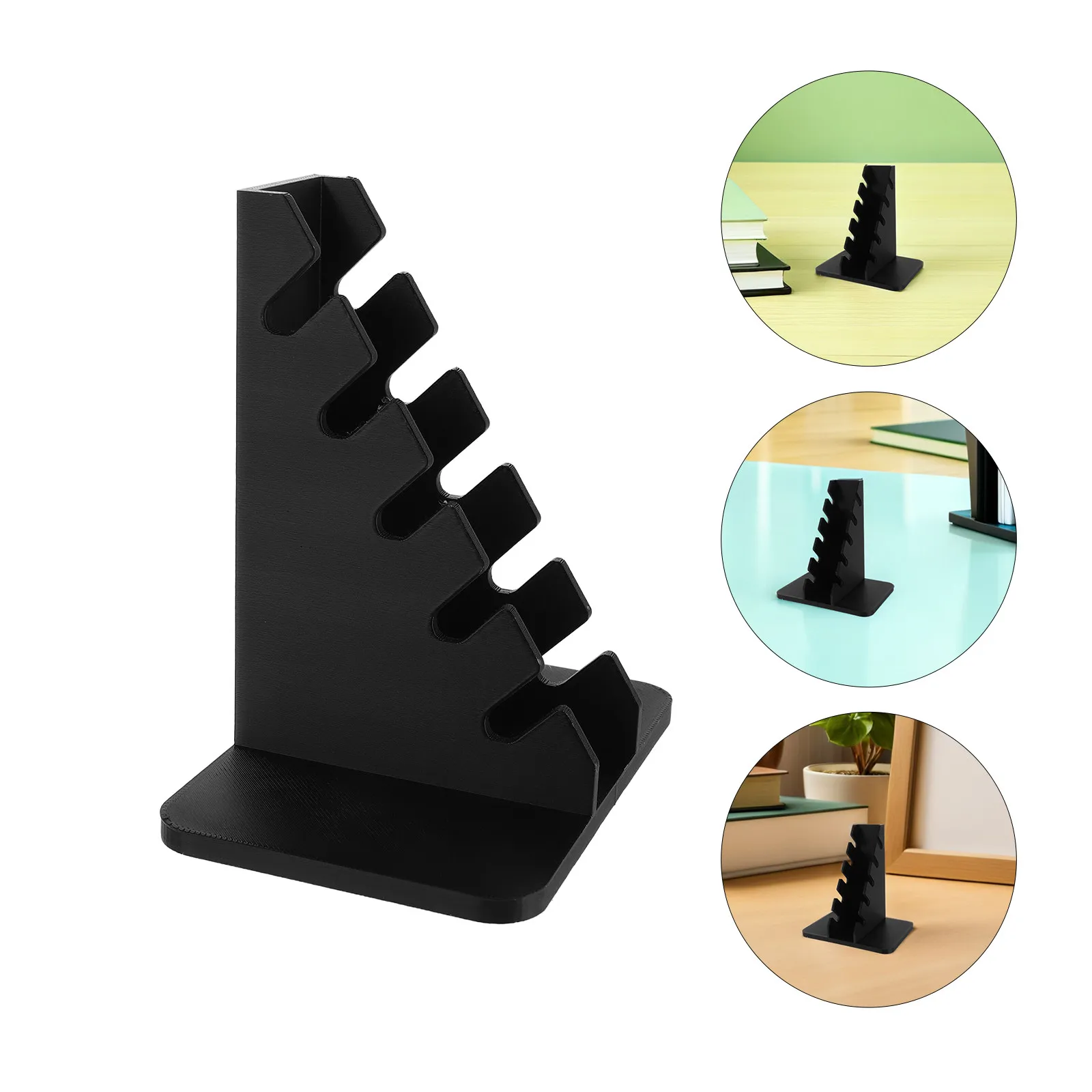 

Finger Skateboard Display Rack Black Mini Longboard Organizer Multi-Grid Slots Fingerboard Display Holder Desktop Storage