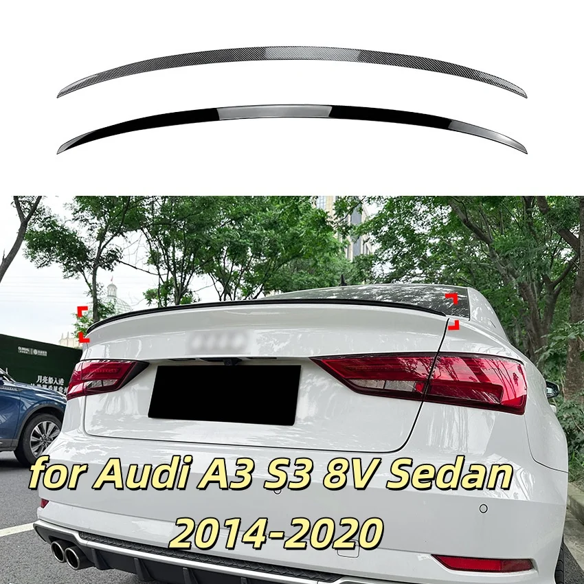 

Задний спойлер-антикрыло на крышку багажника для Audi A3 S3 8V Седан 2014-2020, диффузор, накладка на багажник, аксессуары для автомобиля, верхние спойлеры