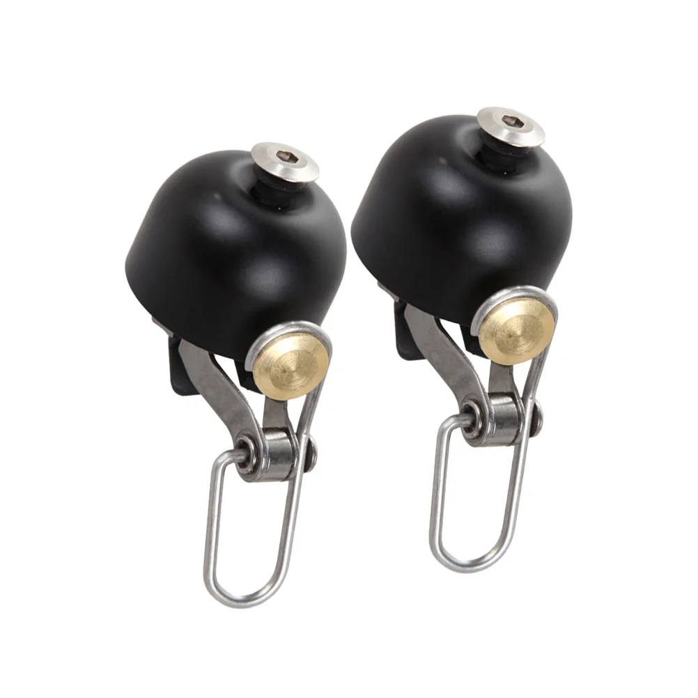 

2Pcs Bike Bell Brass Dome Loud Crisp Sound Eco Friendly Pure Copper Plastic Mount Fit Mountain Road Handlebar