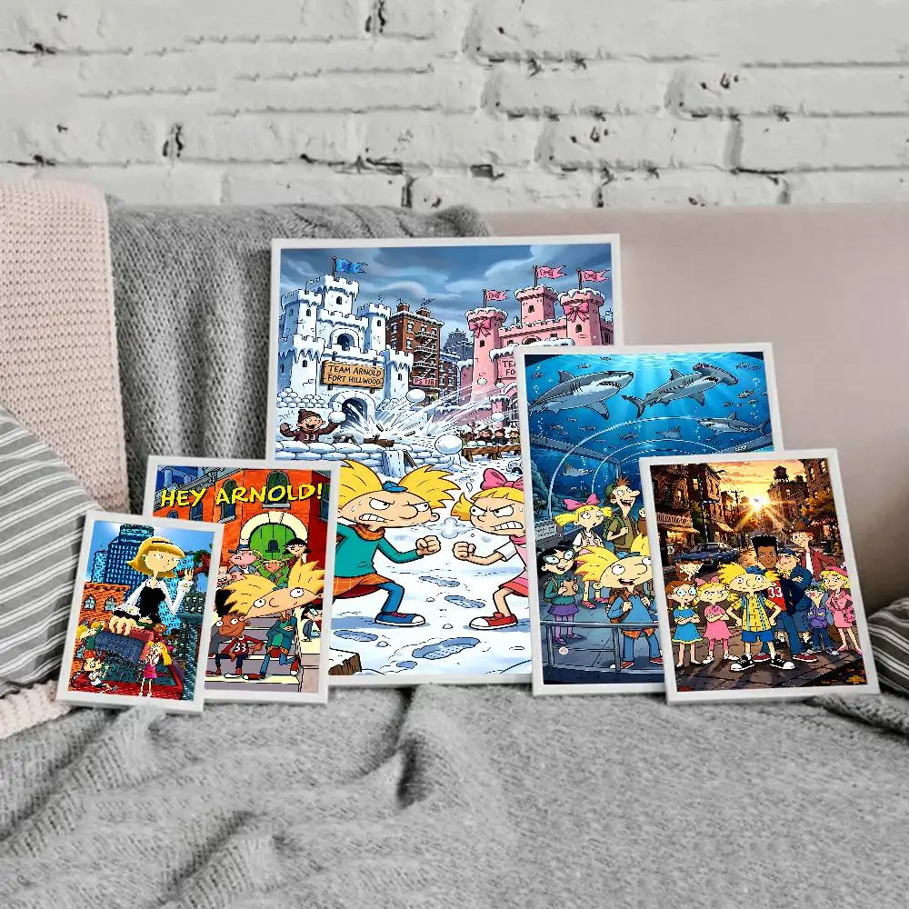 Cartoon Hey A-Arnold Classic Vintage Posters HD Quality Wall Art Retro Posters for Home Room Wall Decor