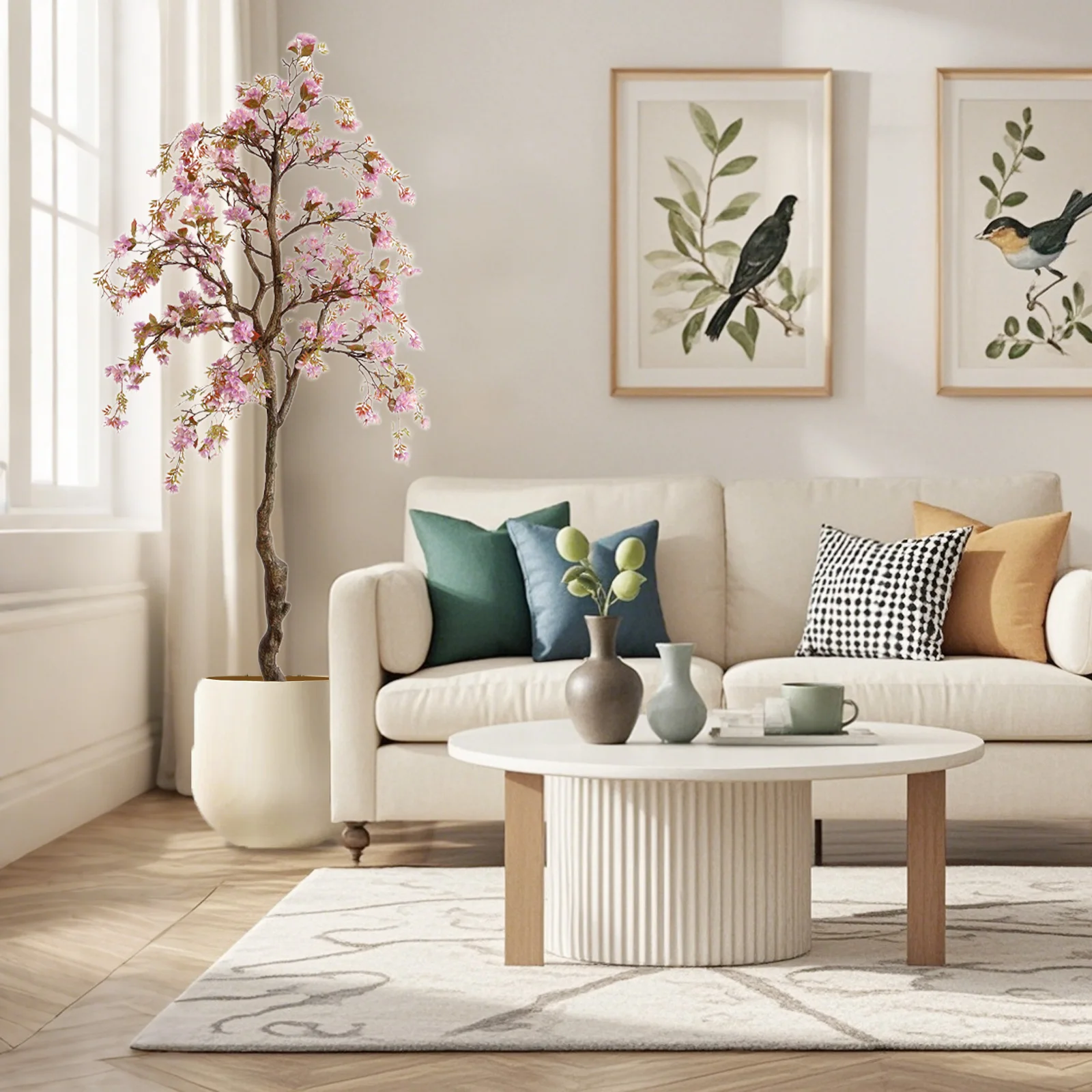 

Artificial Trees, Realistic Potted Silk Begonia Flower Tree,In Potted With Lifelike Branch And Leaves For Indoor Outdoor Decor