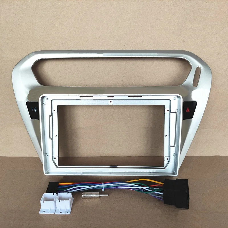Car Audio Panel Radio Frame 9 Inch Multimedia Player Frame For Peugeot 301 L.H.D.2012 2013 2014 2015 2016 2017 2018 2019 -2021