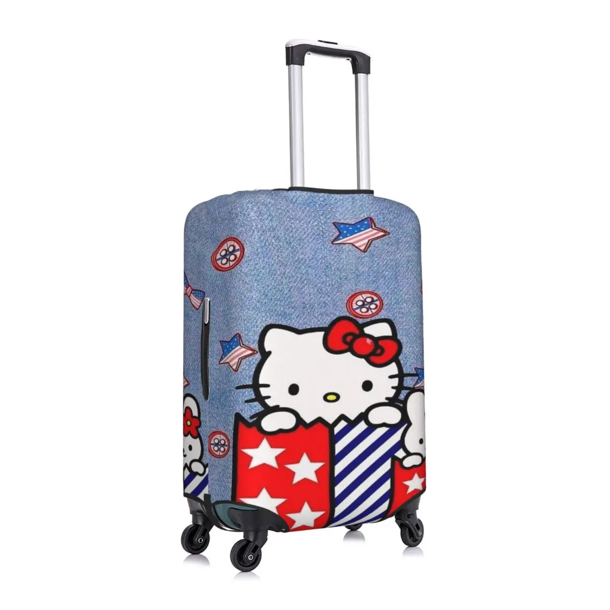Capa elástica para mala de desenho animado Hello Kitty personalizada protetor para bagagem de 18 a 32 polegadas