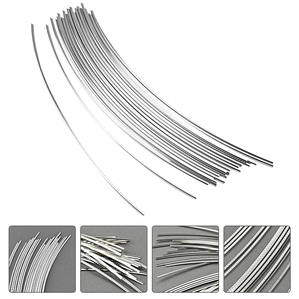 

25Pcs Guitar Fret Wire Metal Durable Professional Fret Replacement for Electric Classical Bass Guitar Accessories 2.4mm Width