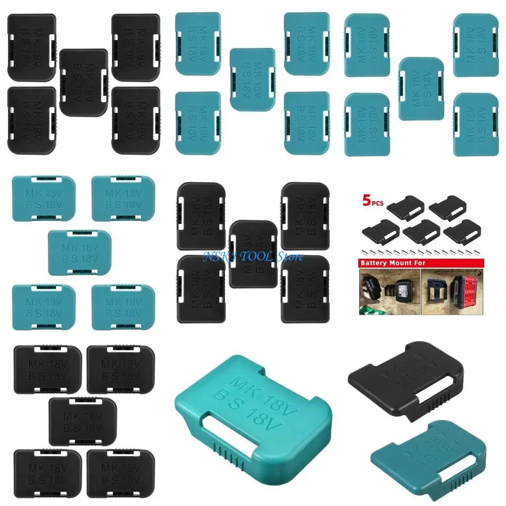 

L8RC Lithium Batteries Wall Bracket Fit for 14.4V 18V Power Tool Space Saving Storage Rack Heavy Duty Plastic Mounting System