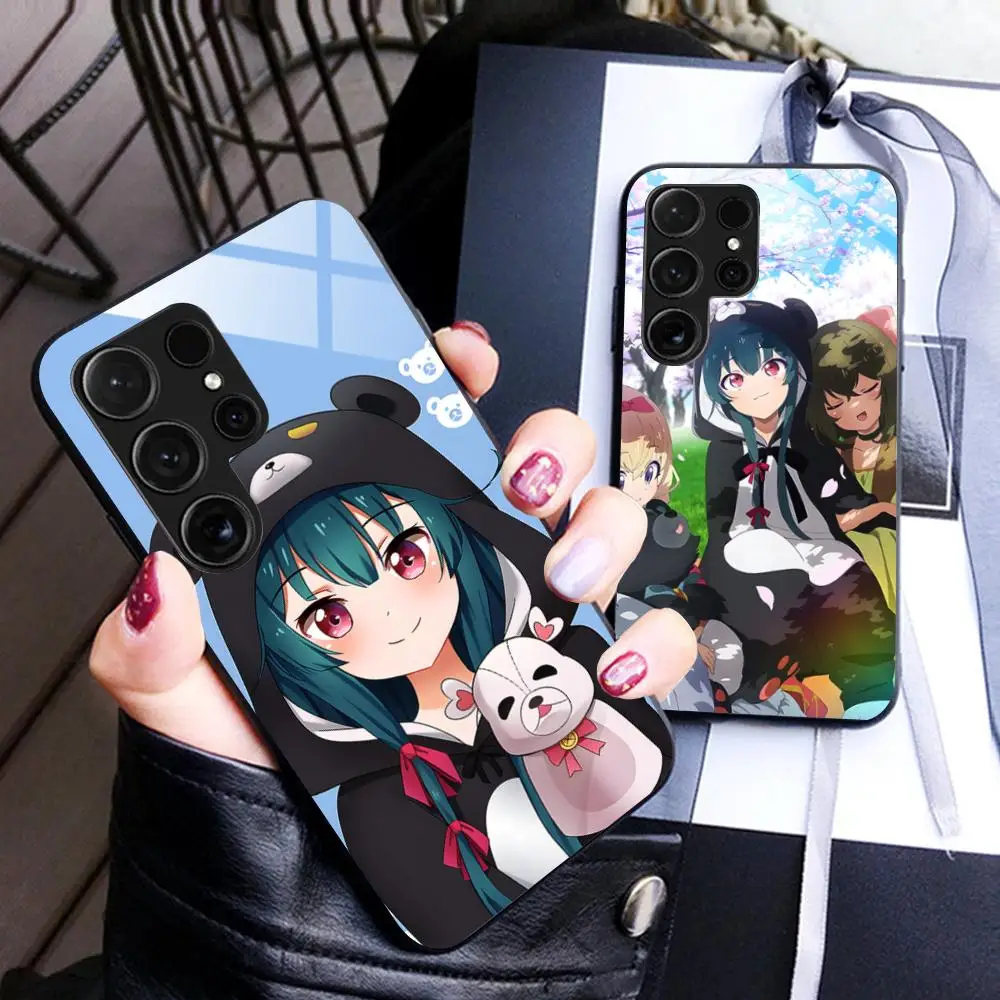 Anime Kuma Bear Yuna Phone Case for Samsung Galaxy S26 S25 S24 S23 S22 S21 S20 Note20 Plus FE Ultra Glass Protective Cover