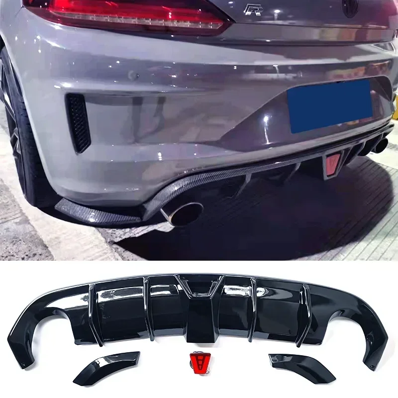 

For Volkswagen Scirocco R with lights, rear bumper, spoiler, diffuser, body modification parts 2009-2017