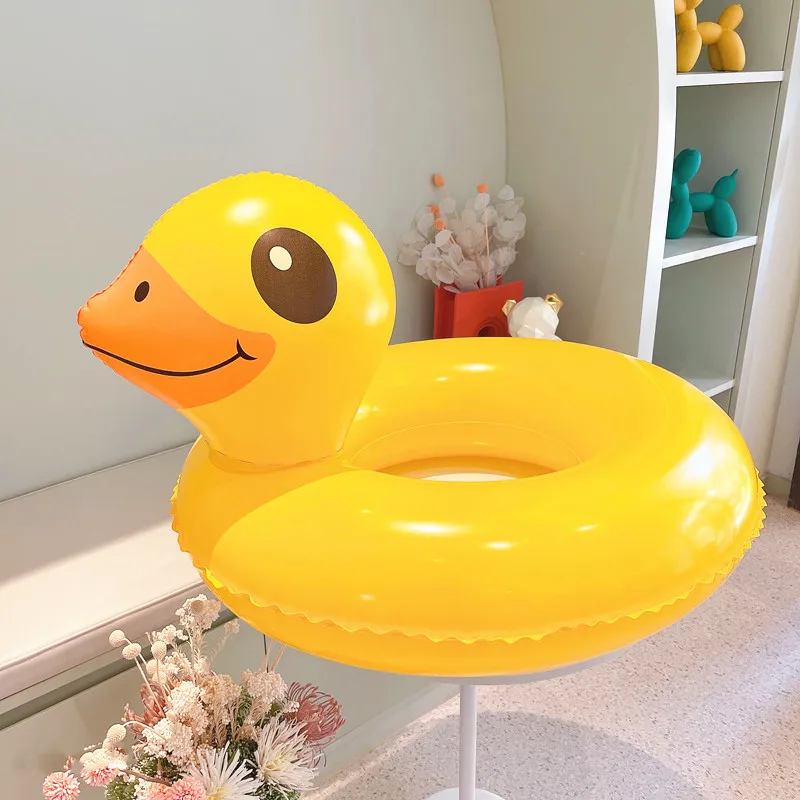 Yellow Duck Baby Swimming Ring Pool Float Inflatable Circle Kids Baby Seat Swim Safety Training Bathing Toys Pool Party