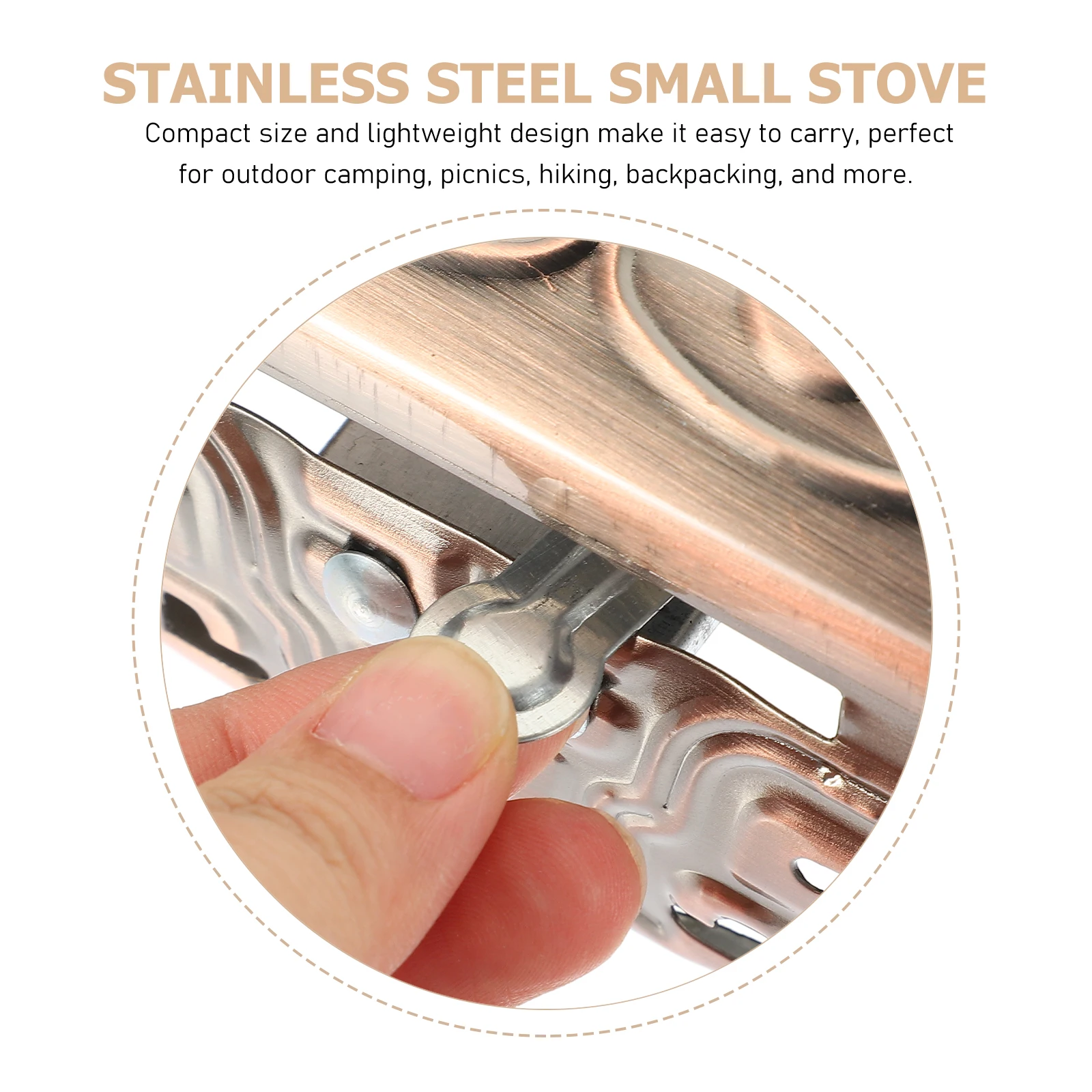 

Premium Stainless Steel Portable Camping Compact Lightweight Multi-Function Gas Stove For Outdoor Bbq Picnic Hiking Stable Wok