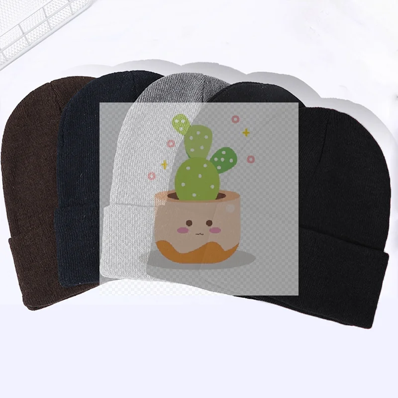 Autumn/Winter Solid Color Knitted Retro Round Top Hat Outdoor Cold-Proof Windproof Flat Head Hat