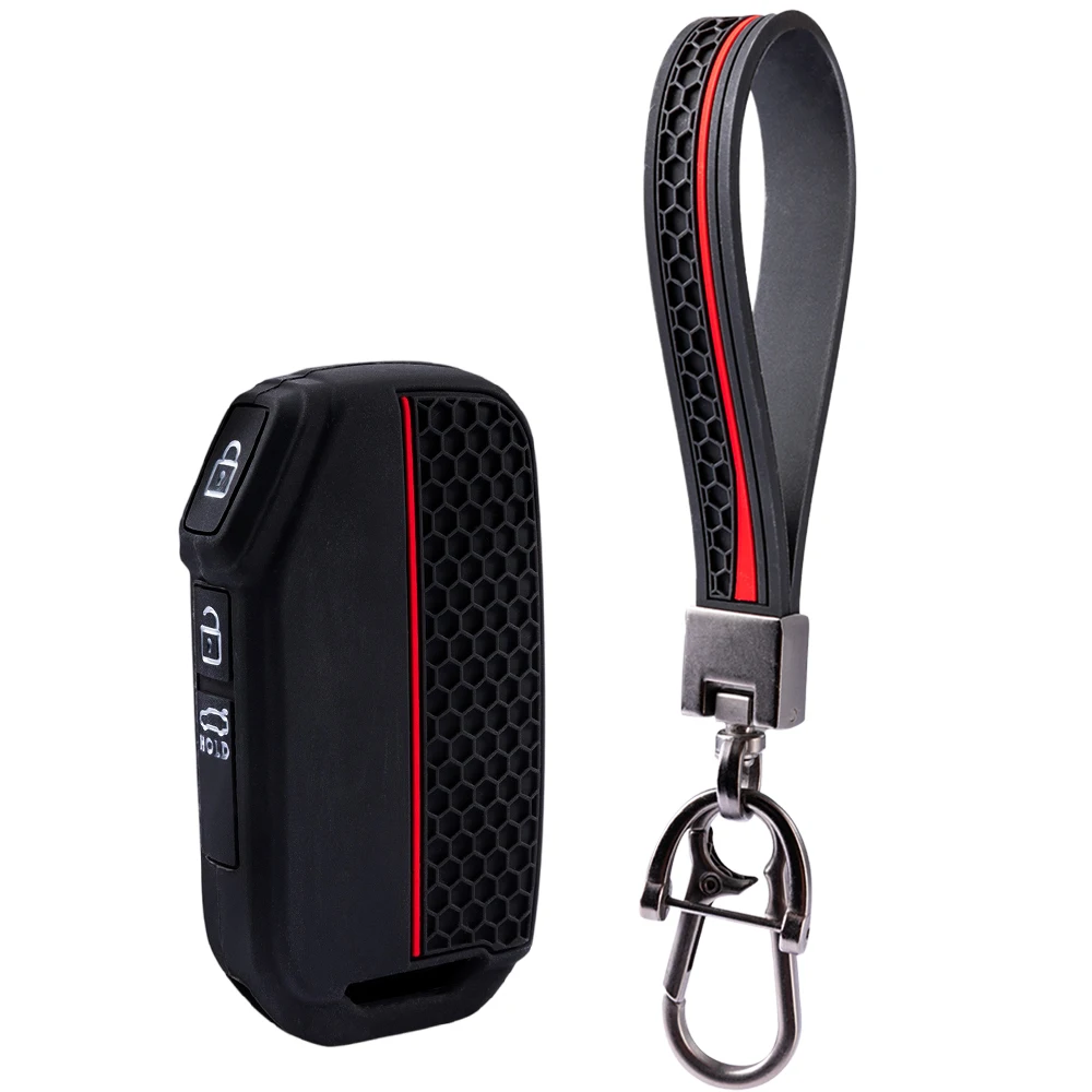 Silicone Car Key Fob Case Cover For Kia K3 K5 Soul Sportage NiroTelluride Carnival Sorento Cerat Seltos Sonet Ceed Xceed Proceed