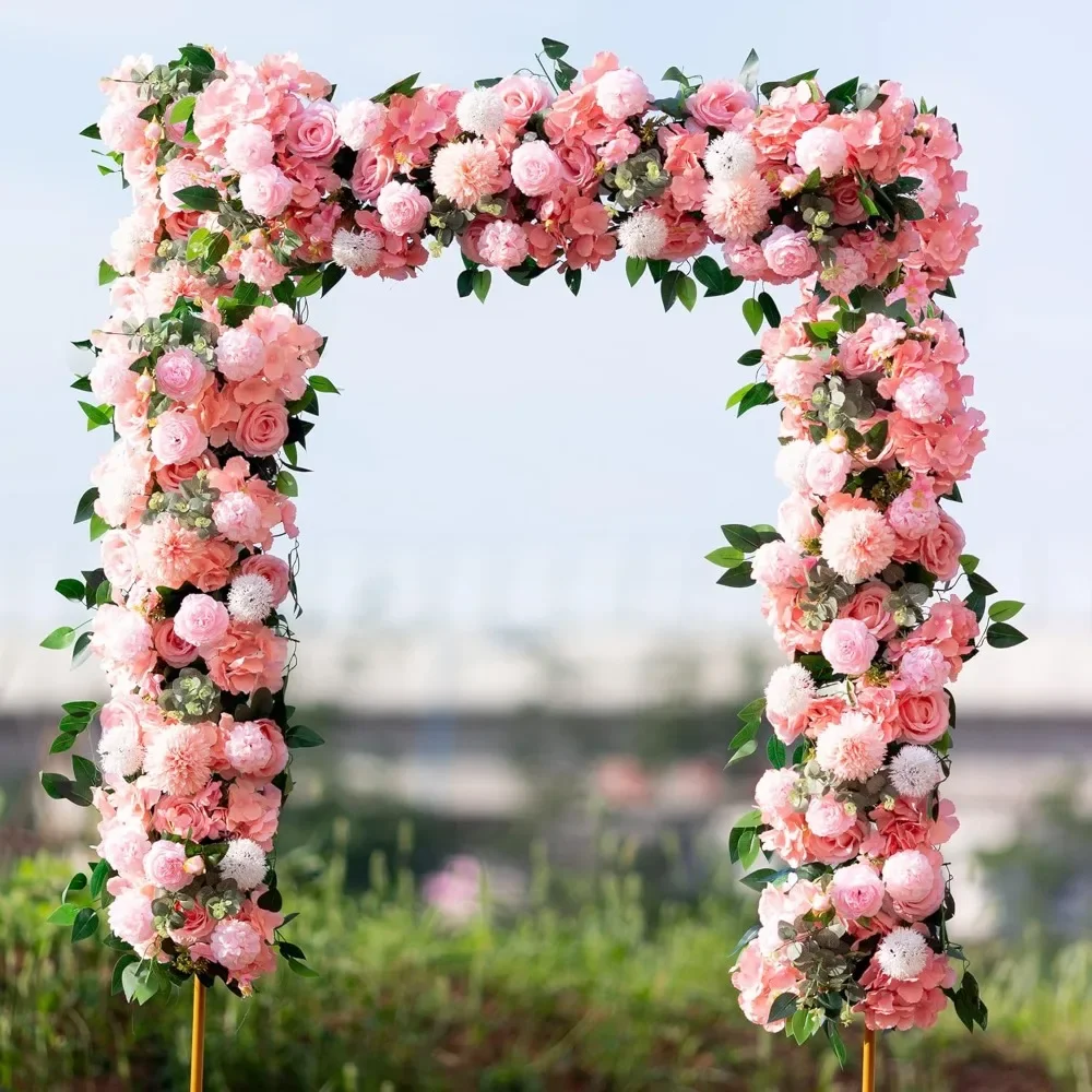 

2PC of 39 Inches Artificial Pink Floral Swag for Arch Garden Party, Table Centerpiece, Flower Arrangements, Wedding Reception