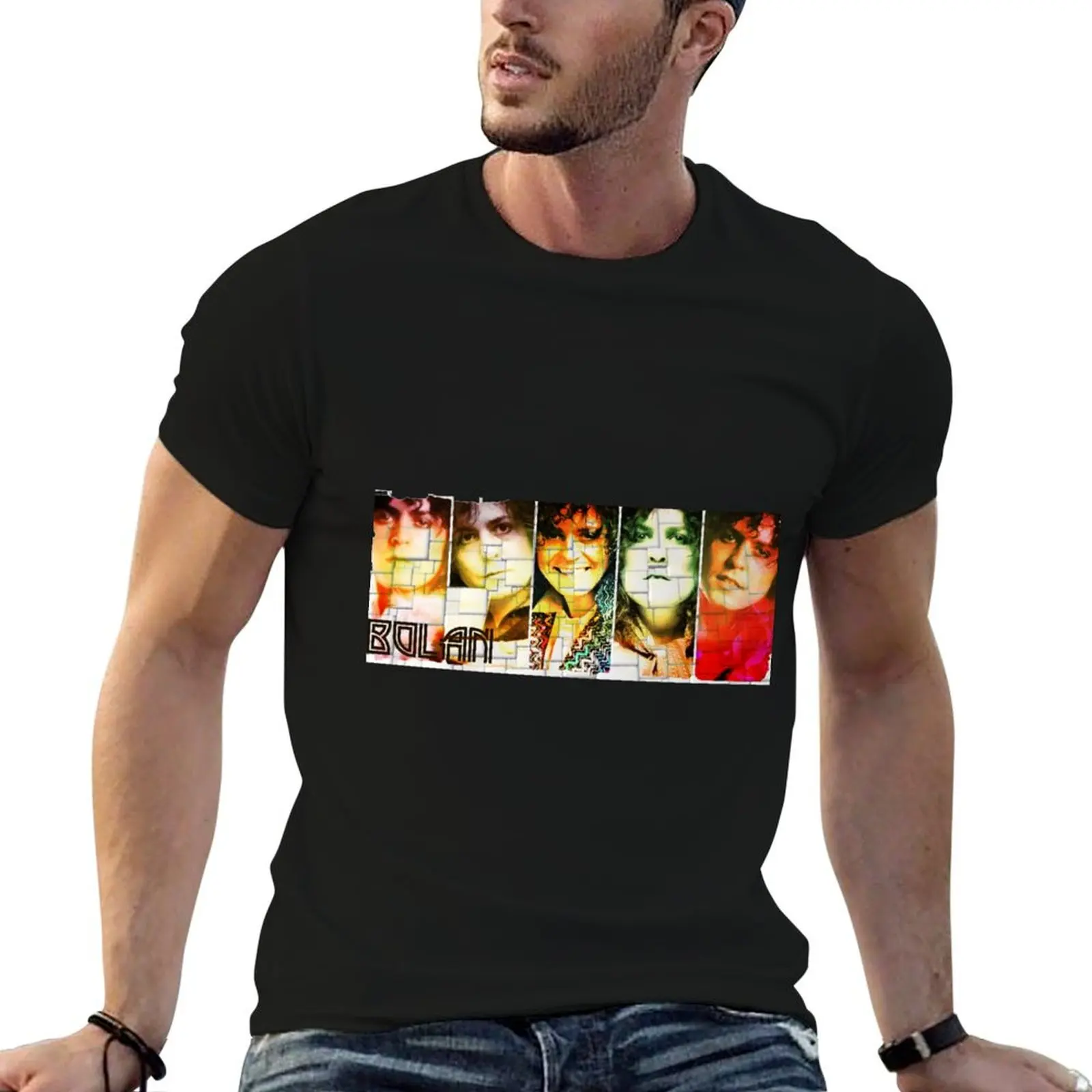 Marc Bolan T-Shirt Vintage Print Crew Neck Tee