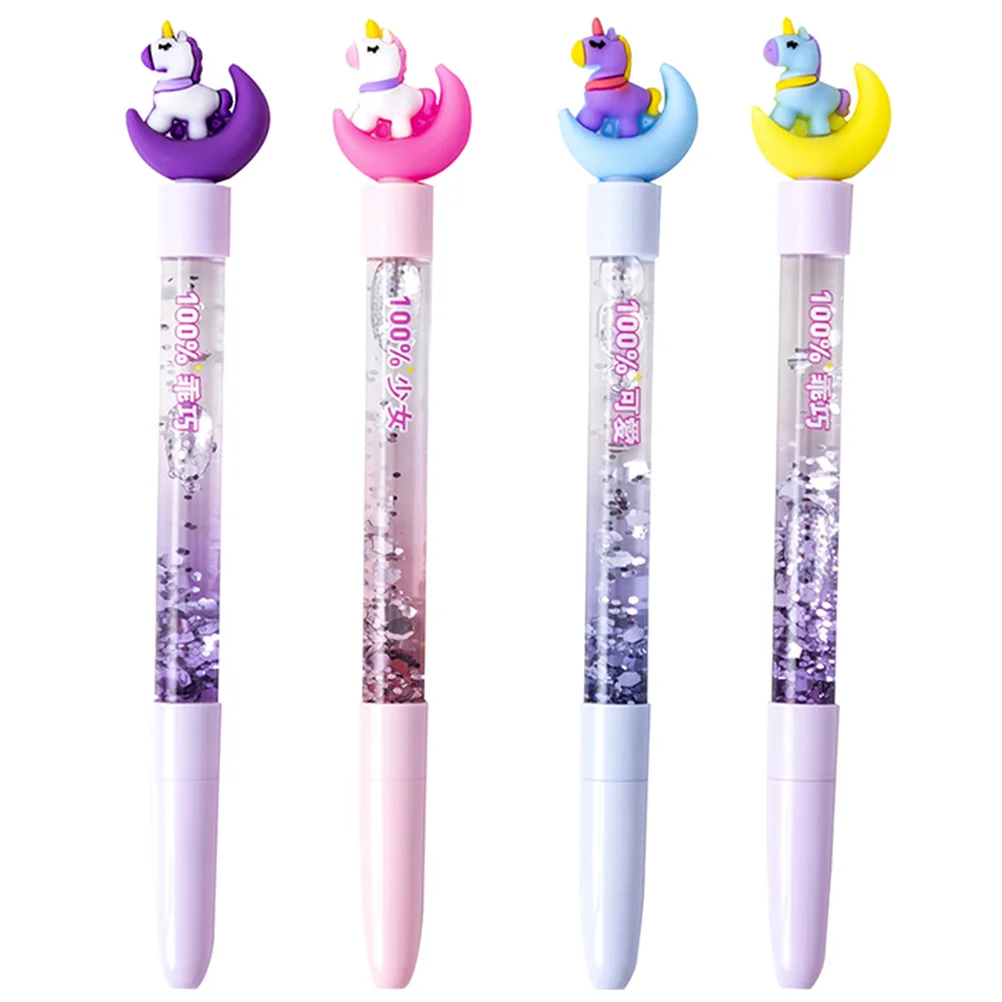 

4Pcs Pens Fine Point Writing Pens for Students Smooth Ink Flow Cute Cartoon Design School Office Stationery Gift Set