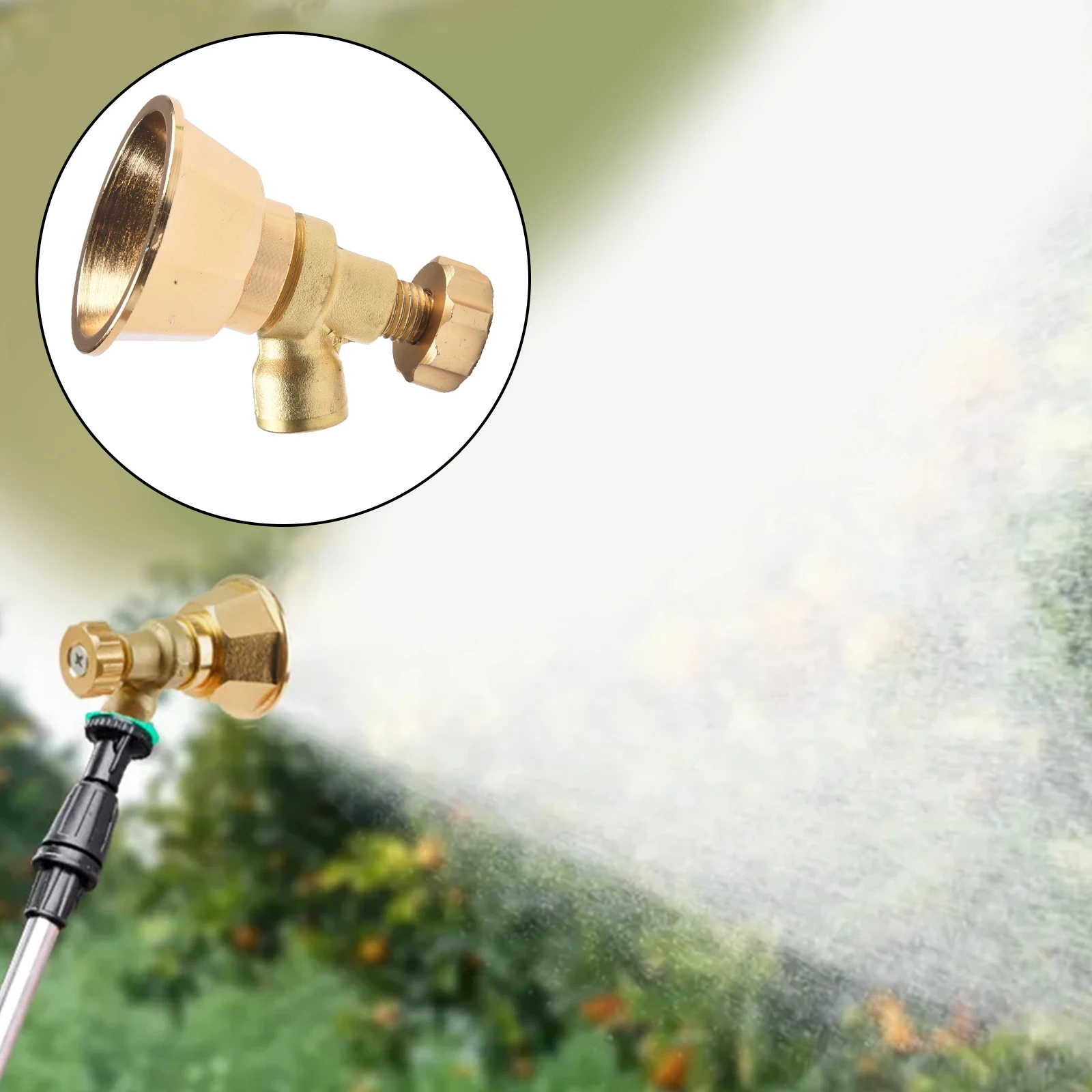 Agricultural Atomization Adjustable Sprayer Nozzle Aluminum Gold  Sprayer Nozzle 14*1.5mm Sprayer Garden Power Tool Parts