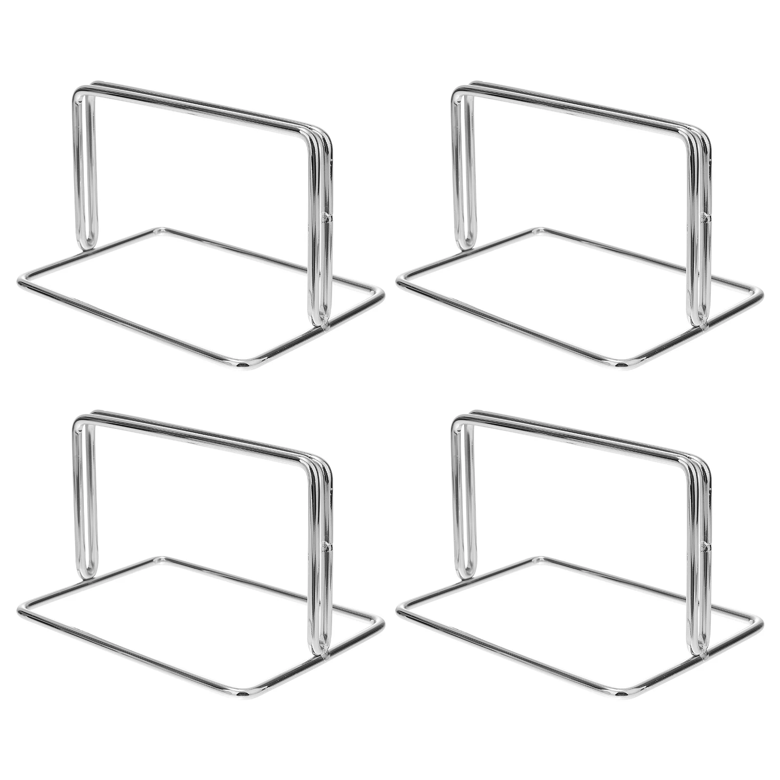 

4pcs Screen Baffle Holder Office Partition Bracket Stainless Steel Silver Metal Desk Clamps Student Study Privacy Divider Long