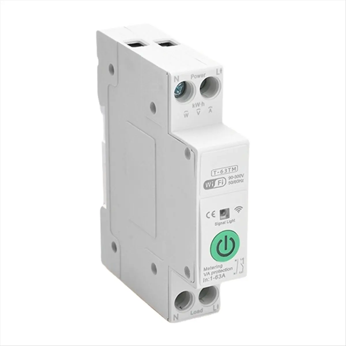 【New!】 AC90-300V WiFiSmart Circuit Breaker over Current Under Voltage Protection Power Metering Wireless RemoteControl Switch,B