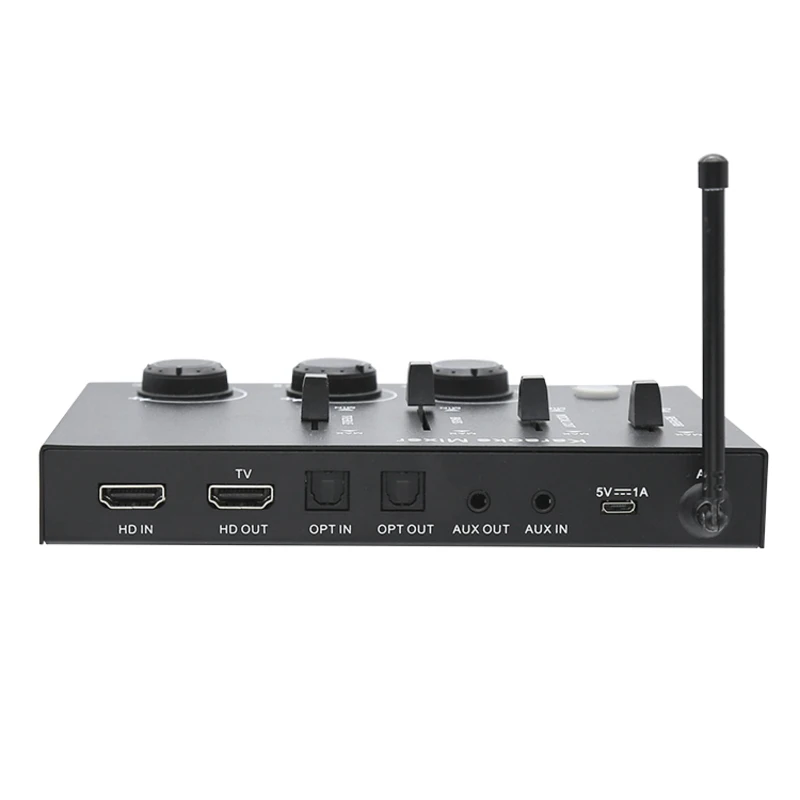 Dual Channels Wireless Microphone Karaoke Mixer System 2 Wireless Mics HD ARC Optical for TV PC Soundbar Receiver view 4