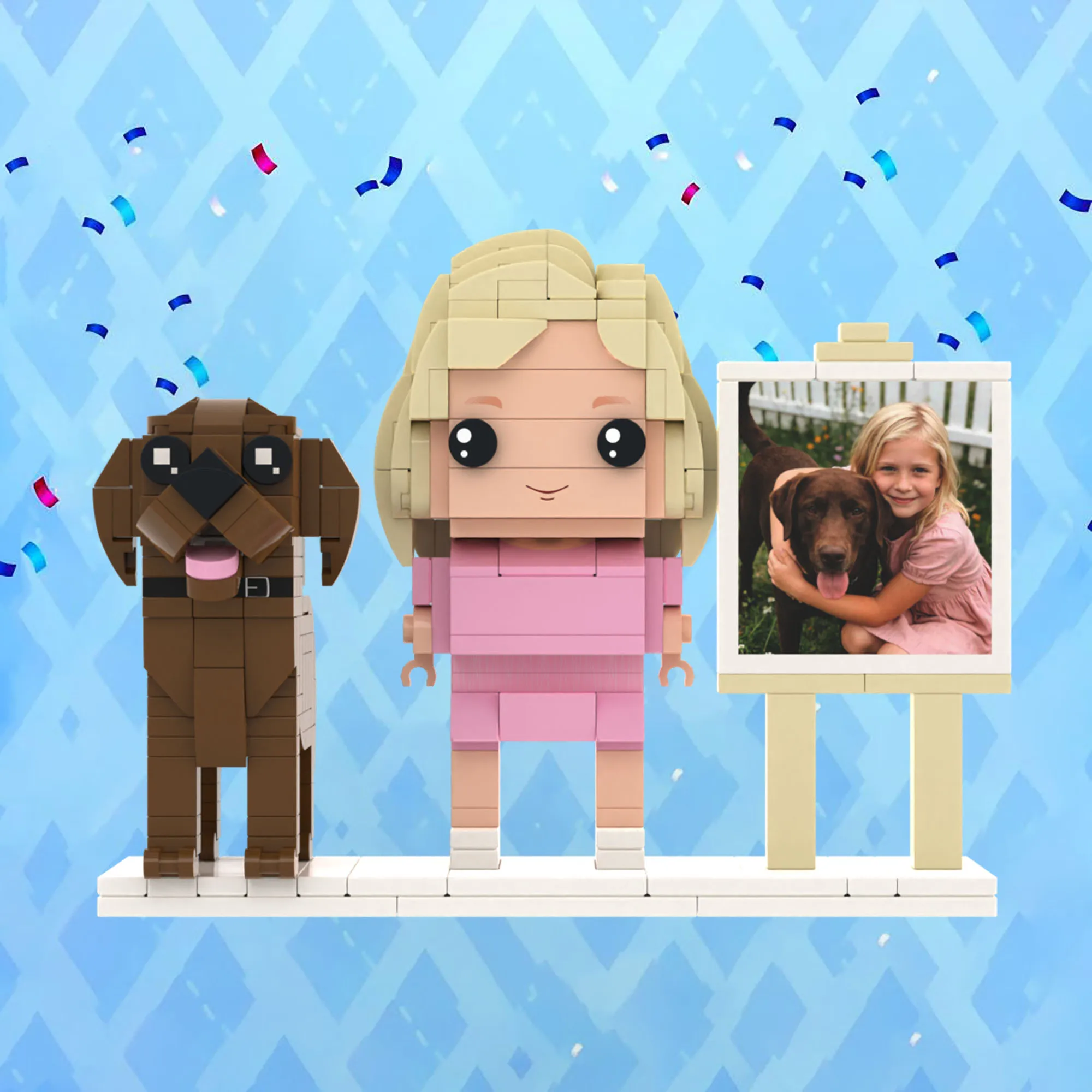 

Small Particle My Custom Brickfigures Photo Granules Building Blocks People Pet Character Customization Creative Model Gifts