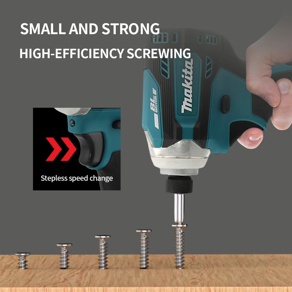 Makita DTD171 Cordless18V Lithium Battery Rechargeable Electric Screwdriver High Torque Motor Impact Electric Screwdriver