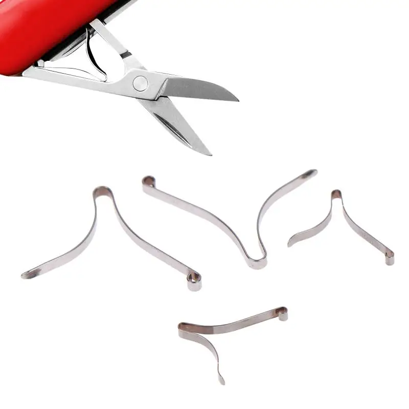Hot 1/2Pcs Scissors Accessories Clip Spring For 58mm 91mm Knife 301 Stainless Steel Spring