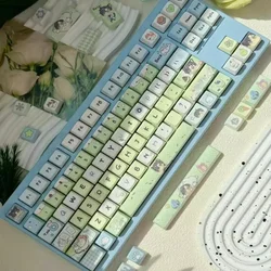 Love and Deepspace Theme Keycaps Custom PBT Cherry/MOA Profile Keycaps Cute Xavier Zayne Anime Cartoon Point Key Cap for Gamers